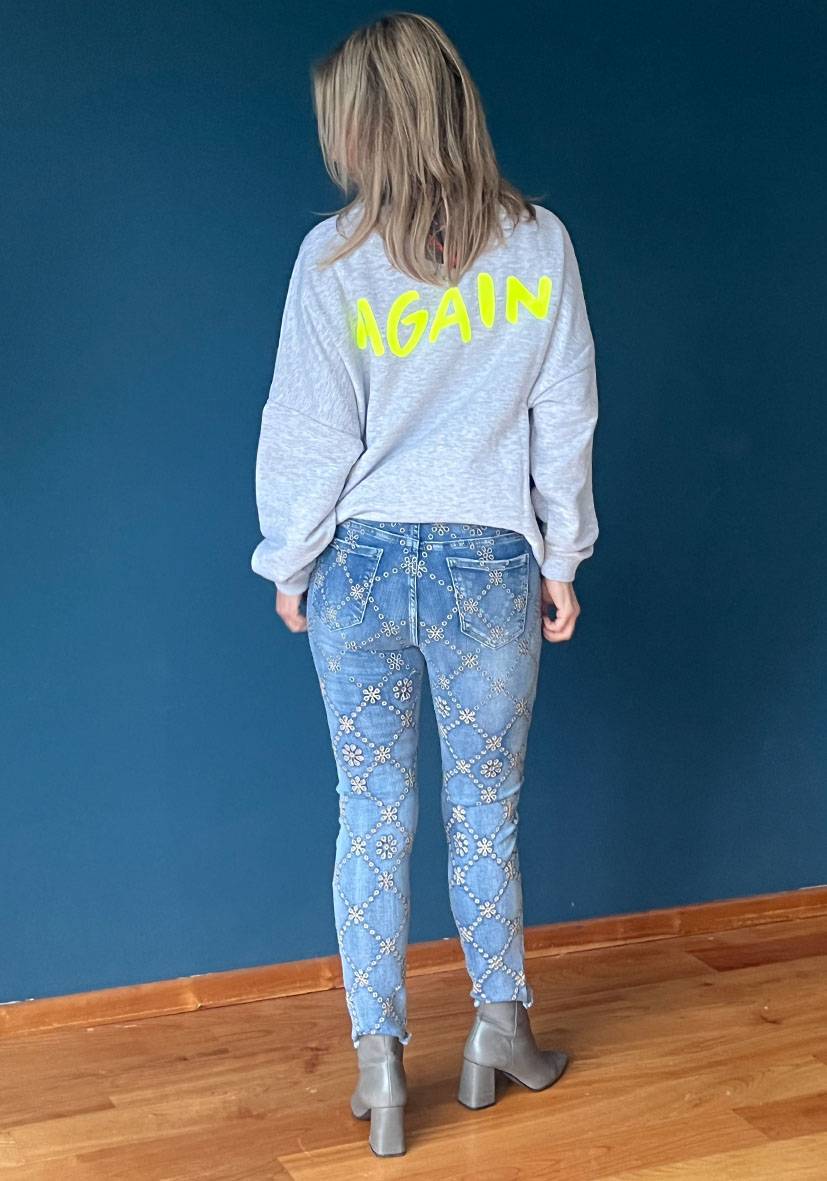 Miss Goodlife Jeans Floral Sonderangebot der Fabrik