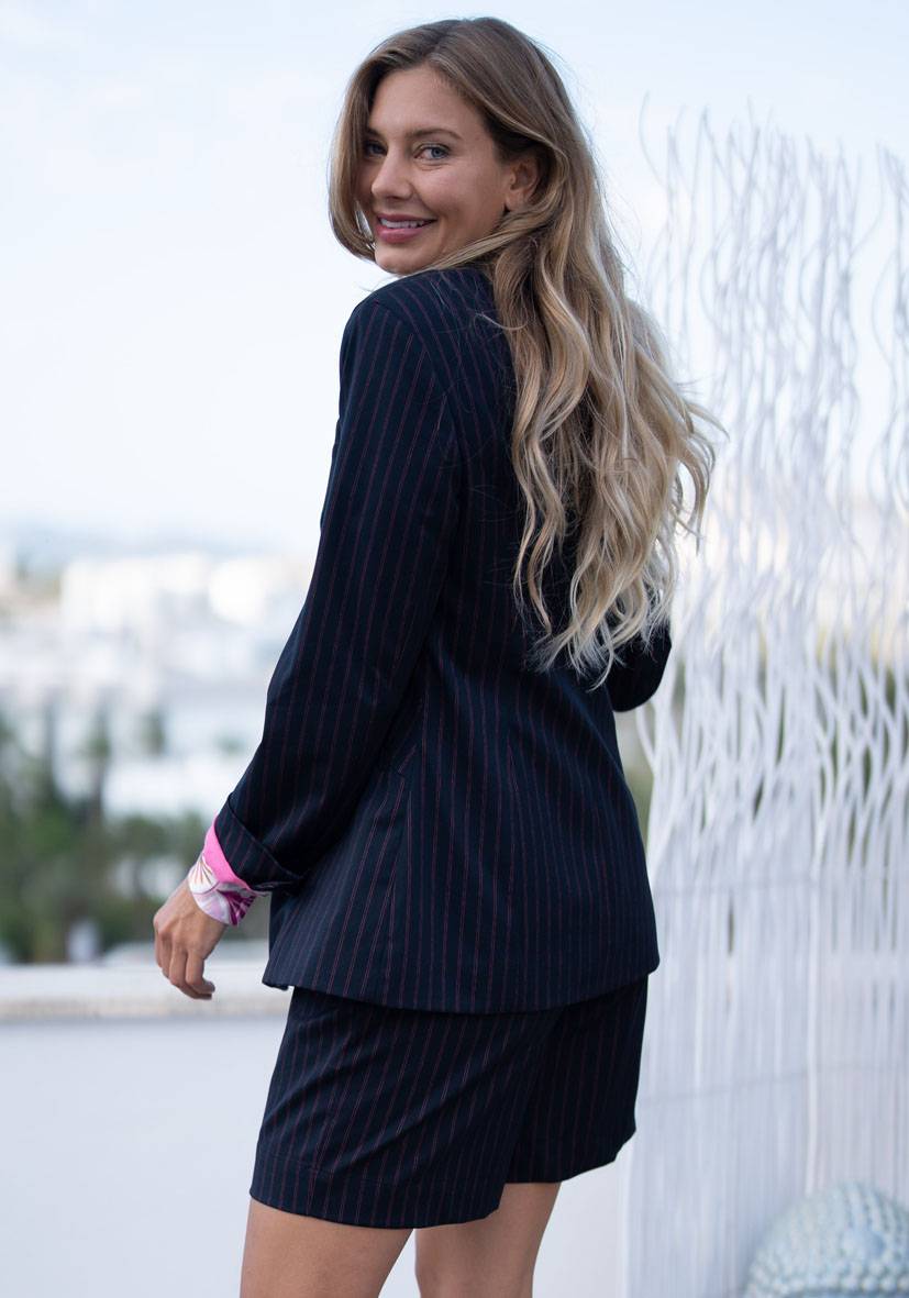 Miss Goodlife Blazer Neon Pinstripes – neon Begrenzt auf 3 Tage