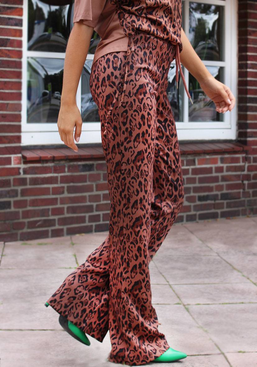 Miss Goodlife Wide Leg Pants Leo – brown Osterangebot