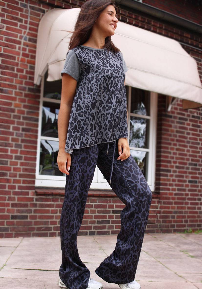 Miss Goodlife Wide Leg Pants Leo – anthracite Muttertagsangebot
