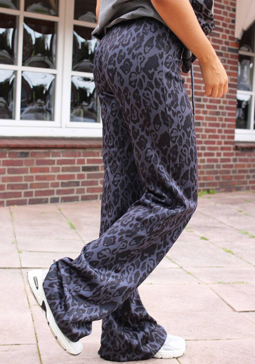 Miss Goodlife Wide Leg Pants Leo – anthracite Muttertagsangebot