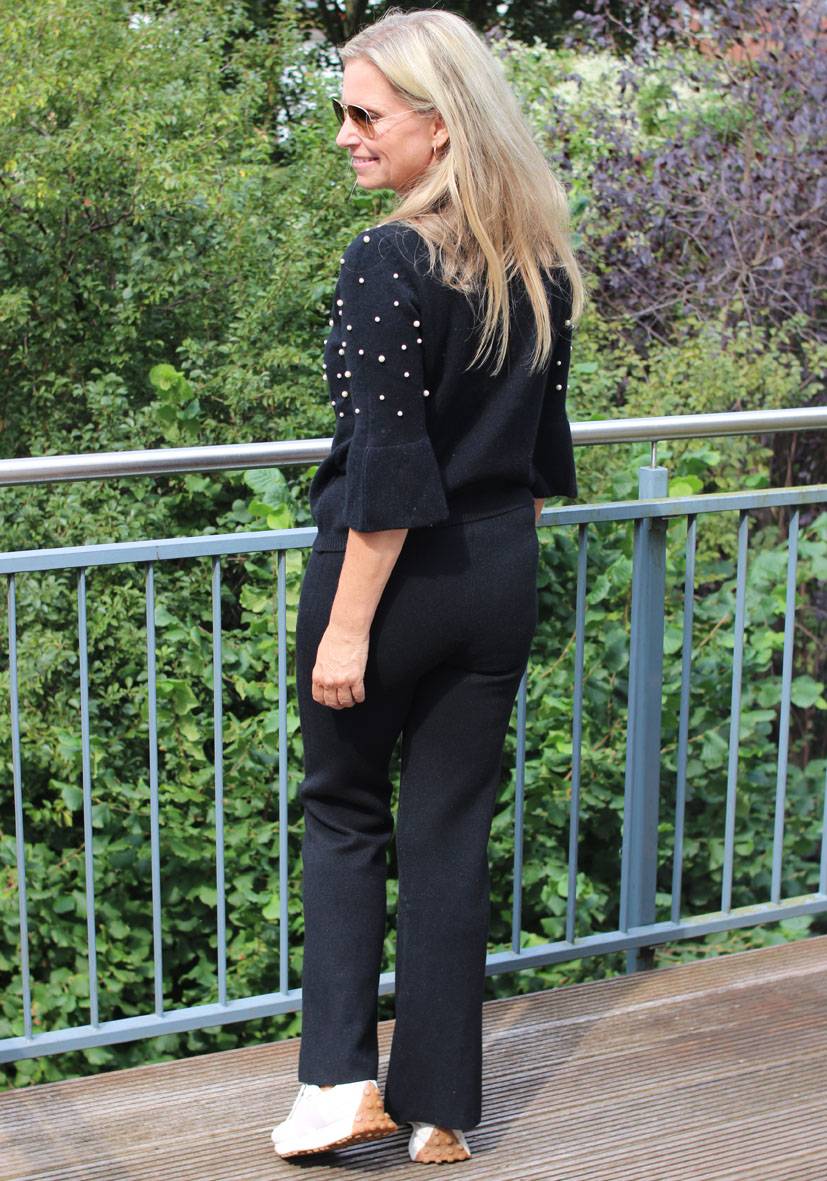 Miss Goodlife Pants Knitted – black Zeitbegrenzte Promotion