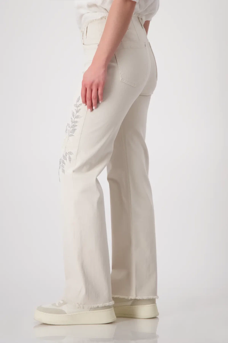 Monari Wide Leg Hose mit Schmuck Top Angebot