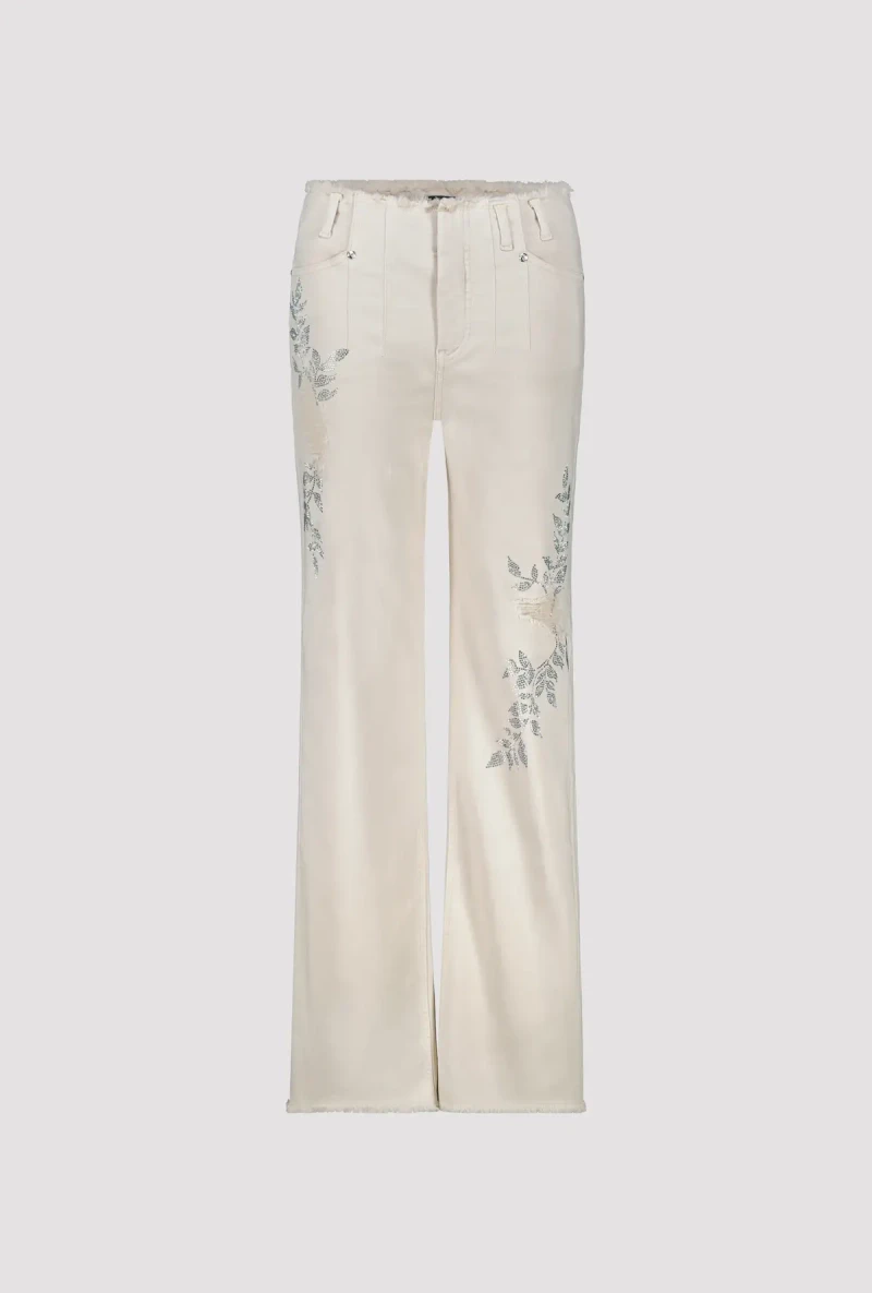 Monari Wide Leg Hose mit Schmuck Top Angebot