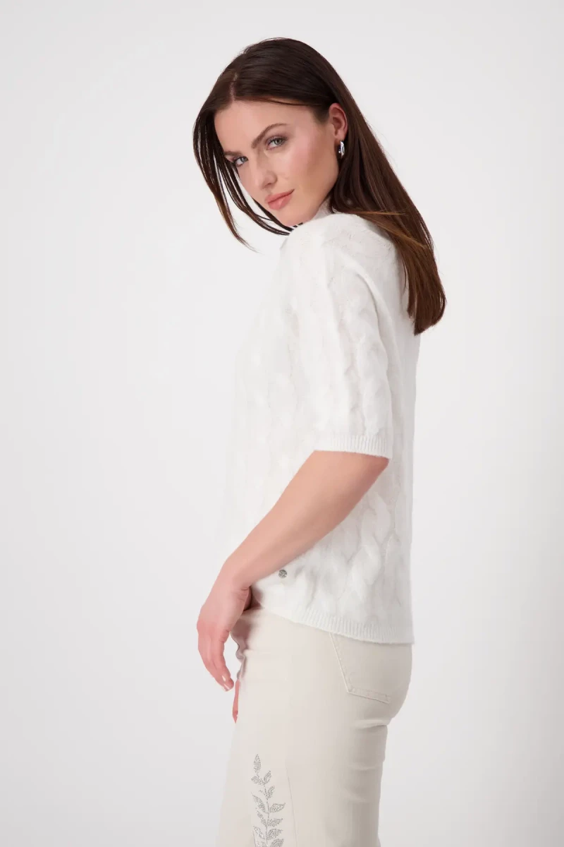 Monari Flauschiger Pullover mit Zopfmuster Zeitlich begrenztes Angebot