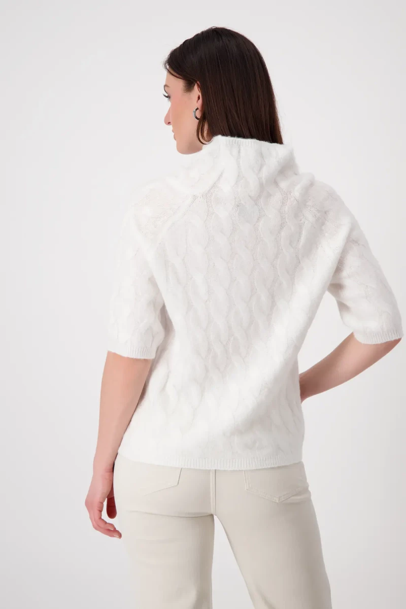 Monari Flauschiger Pullover mit Zopfmuster Zeitlich begrenztes Angebot