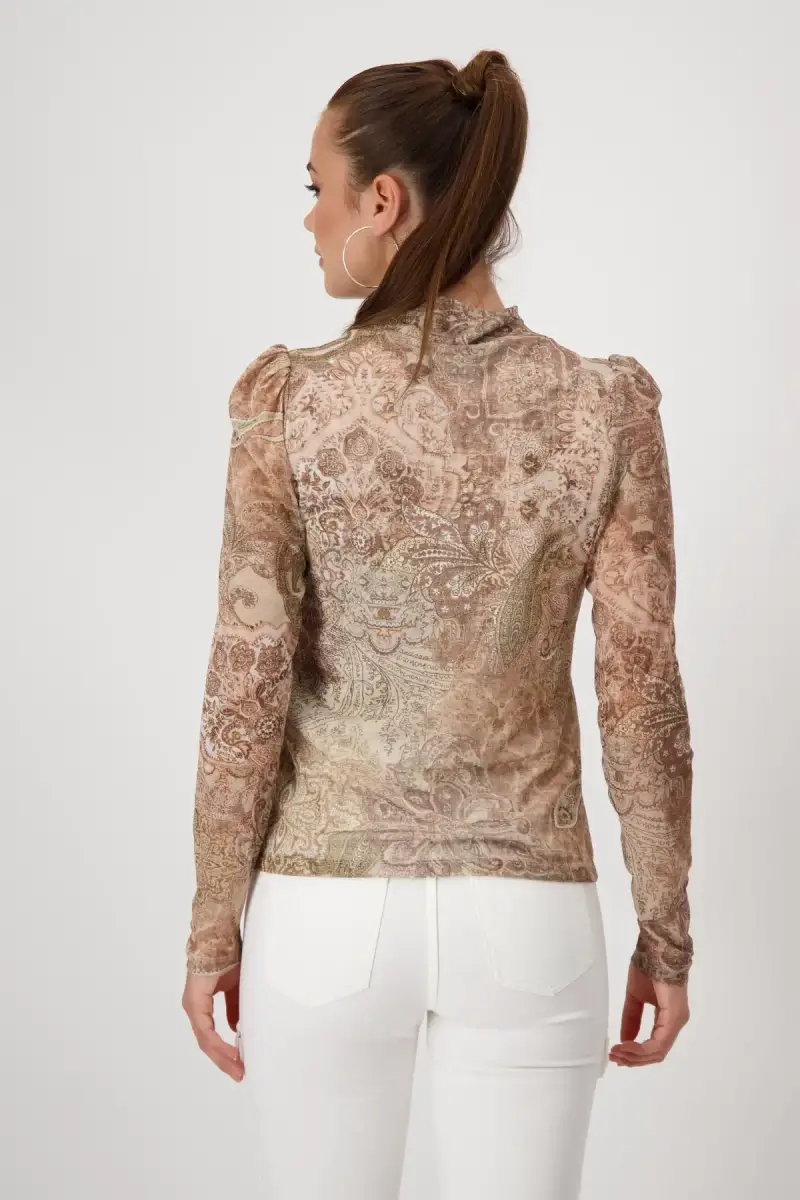 Monari Mesh Shirt mit Paisleymuster Kauf eins, bekomm eins gratis