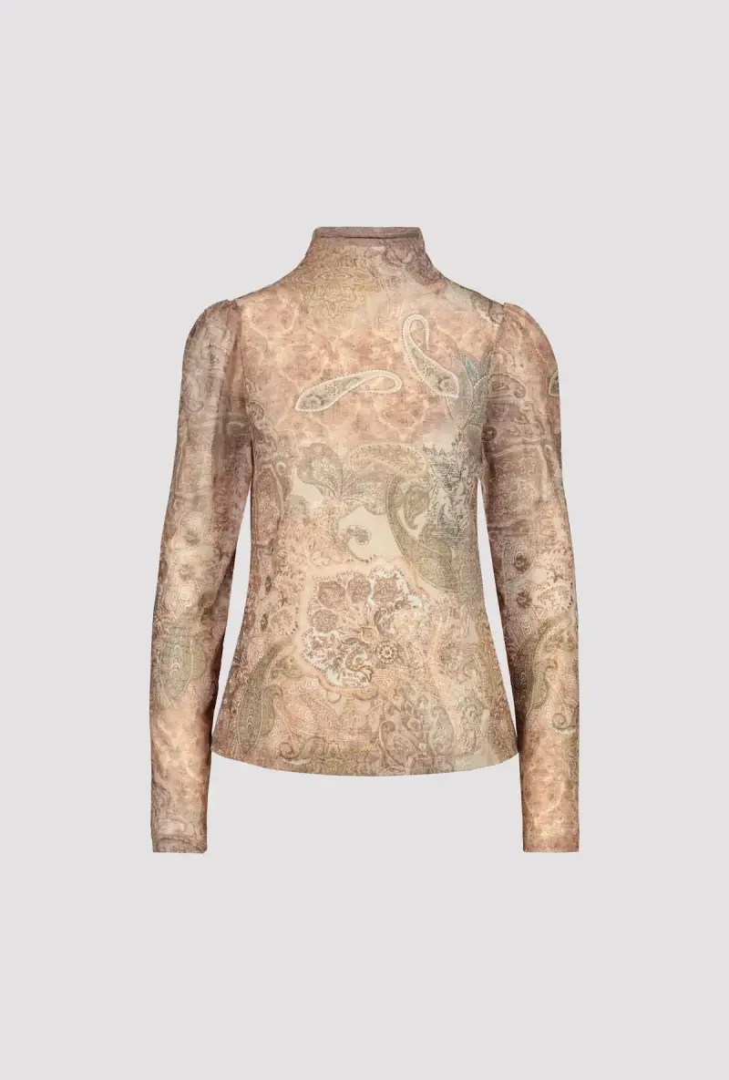 Monari Mesh Shirt mit Paisleymuster Kauf eins, bekomm eins gratis