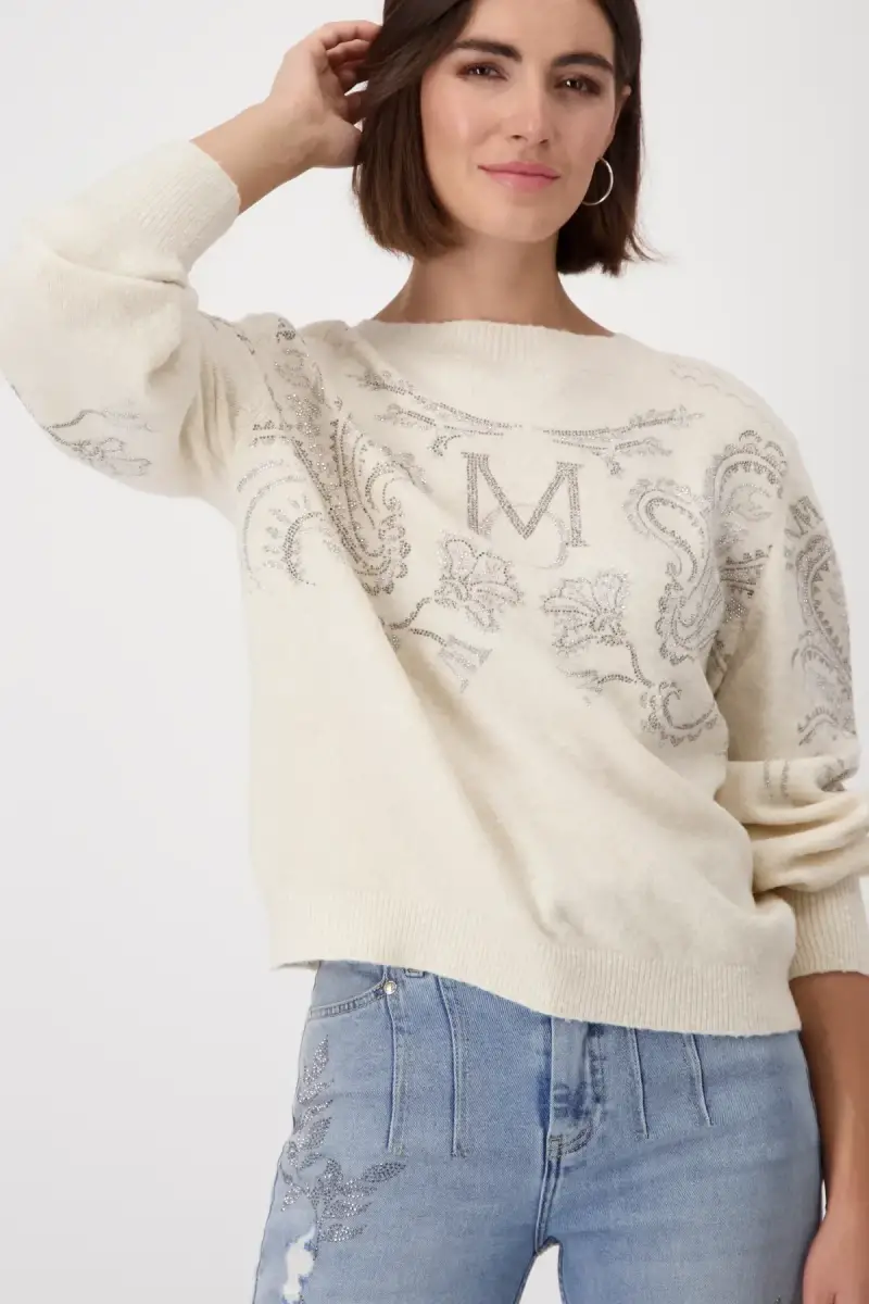 Monari Wendepullover mit Schmuck Tägliche Deals
