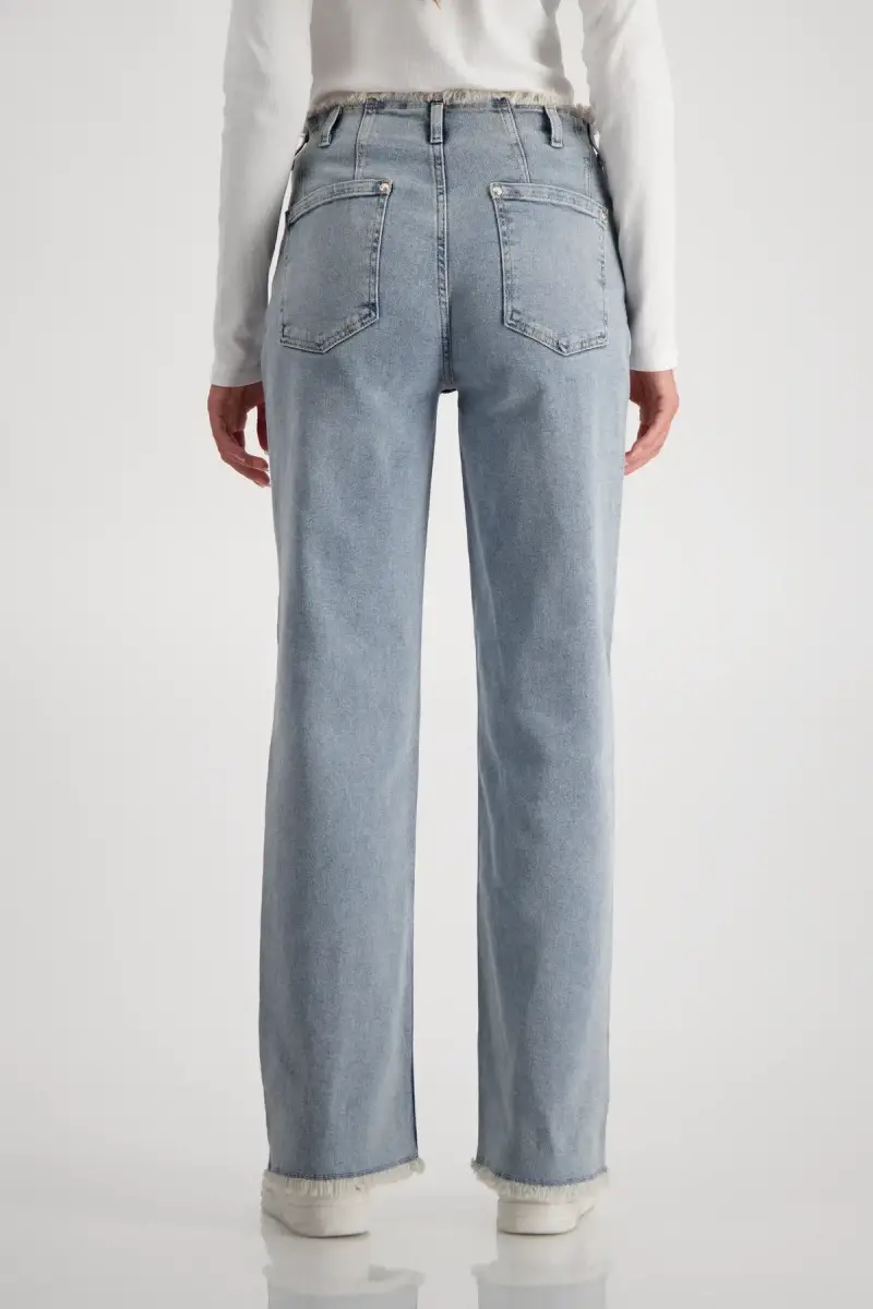 Monari Wide Leg Jeans mit Schmuck Sonderangebote