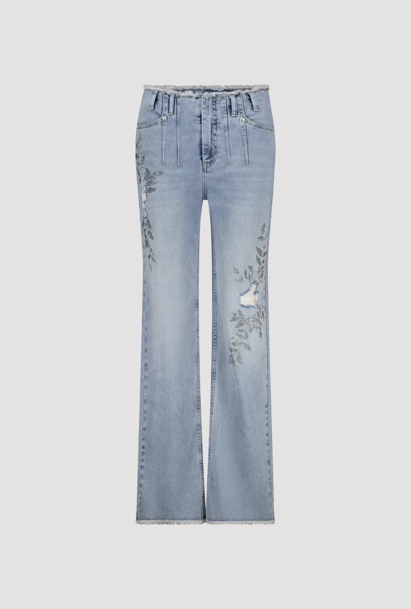 Monari Wide Leg Jeans mit Schmuck Sonderangebote