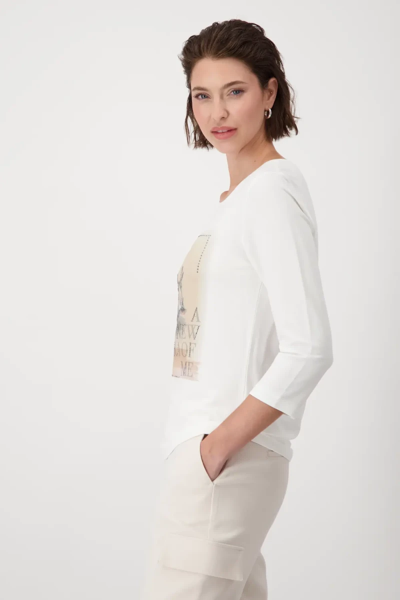 Monari Shirt mit High Heels Print Letzter Tag