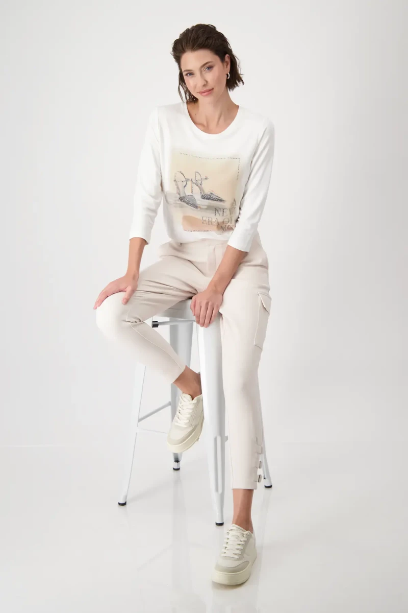 Monari Shirt mit High Heels Print Letzter Tag