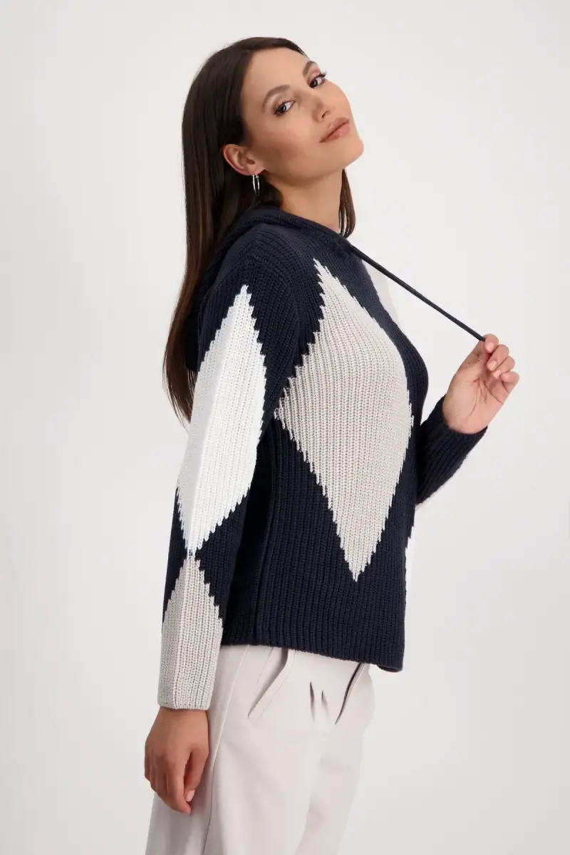 Monari Kapuzenpullover mit Rauten Begrenzt auf 3 Tage