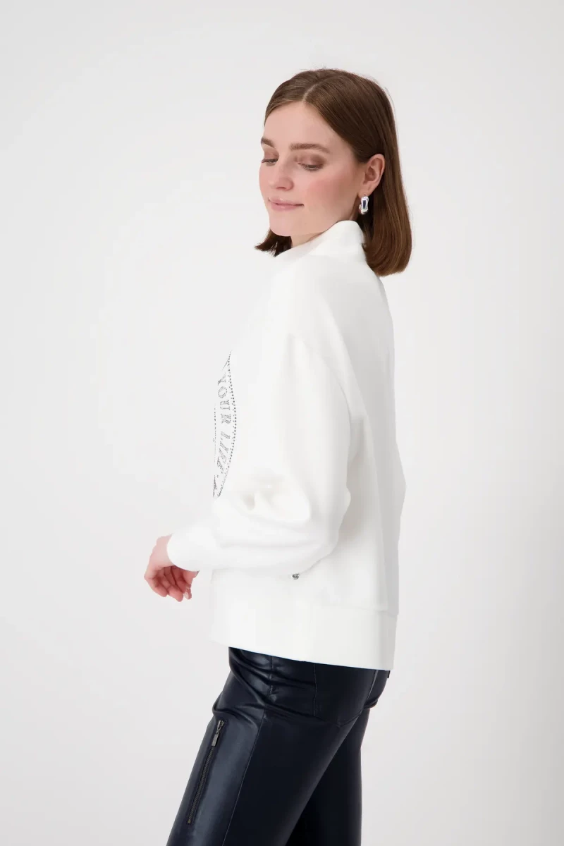 Monari Sweatshirt mit Emblem Print im Angebot