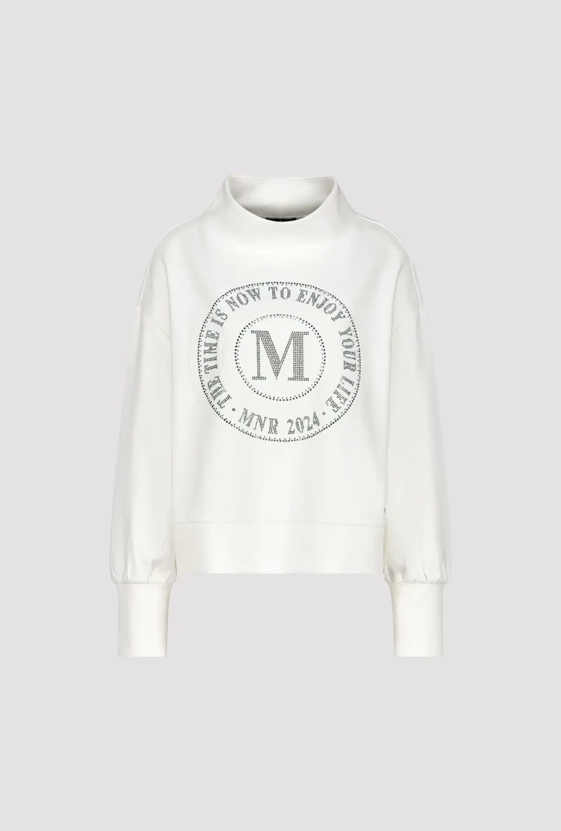 Monari Sweatshirt mit Emblem Print im Angebot