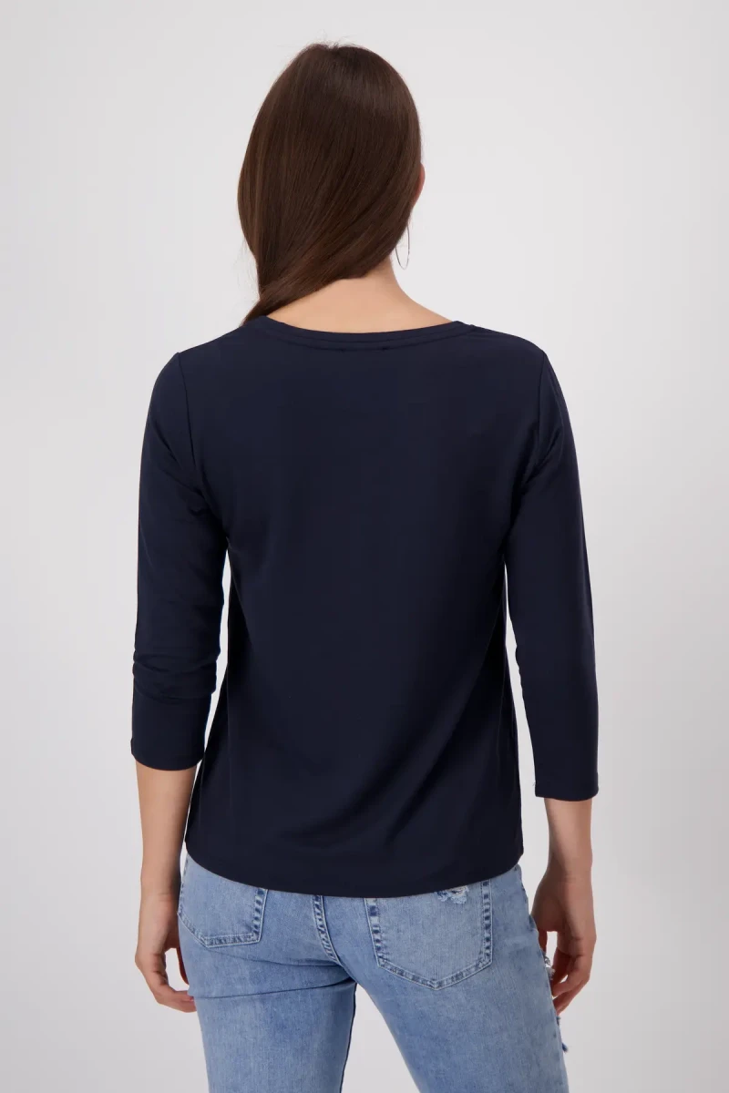 Monari Shirt mit Emblem Print Kostenloser Versand