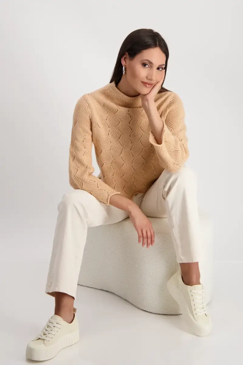 Monari Pullover mit Zopfmuster Sonderangebot