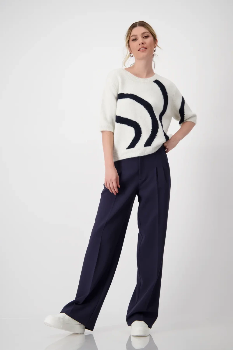 Monari Strickpullover mit Intarsienmuster Preisnachlass