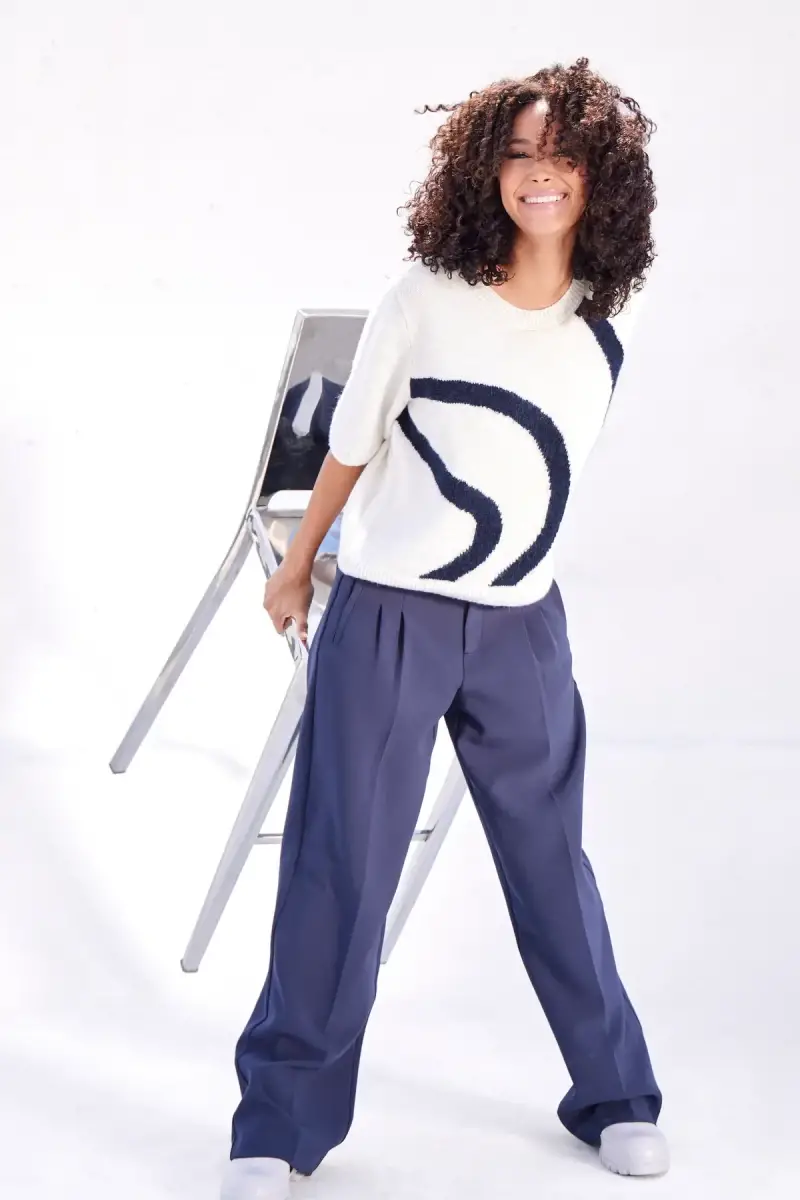 Monari Wide Leg Hose Saisonschlussverkauf