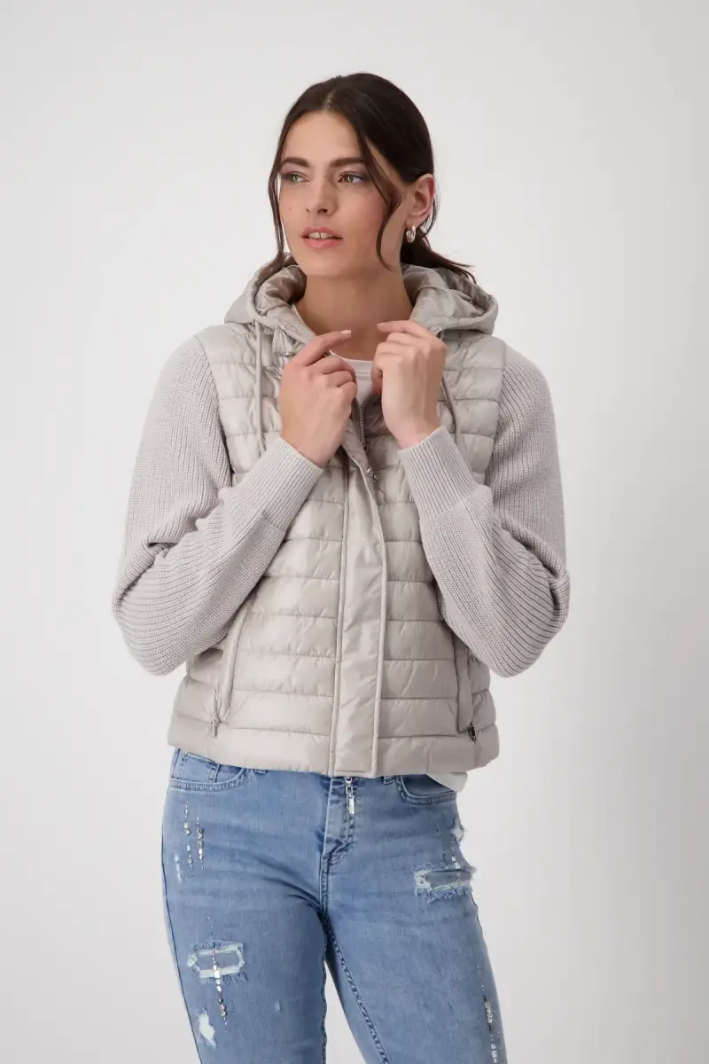 Monari Steppjacke mit Strickärmeln Top Angebot