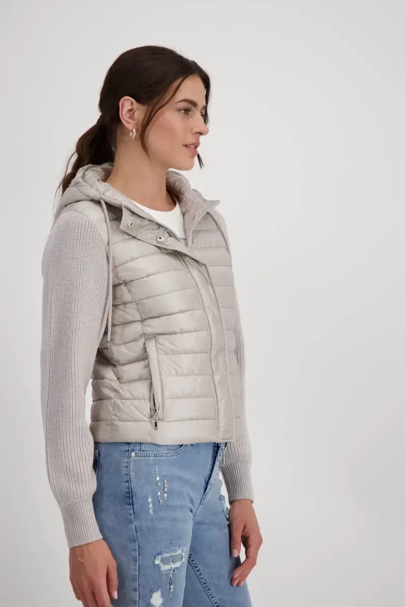 Monari Steppjacke mit Strickärmeln Top Angebot