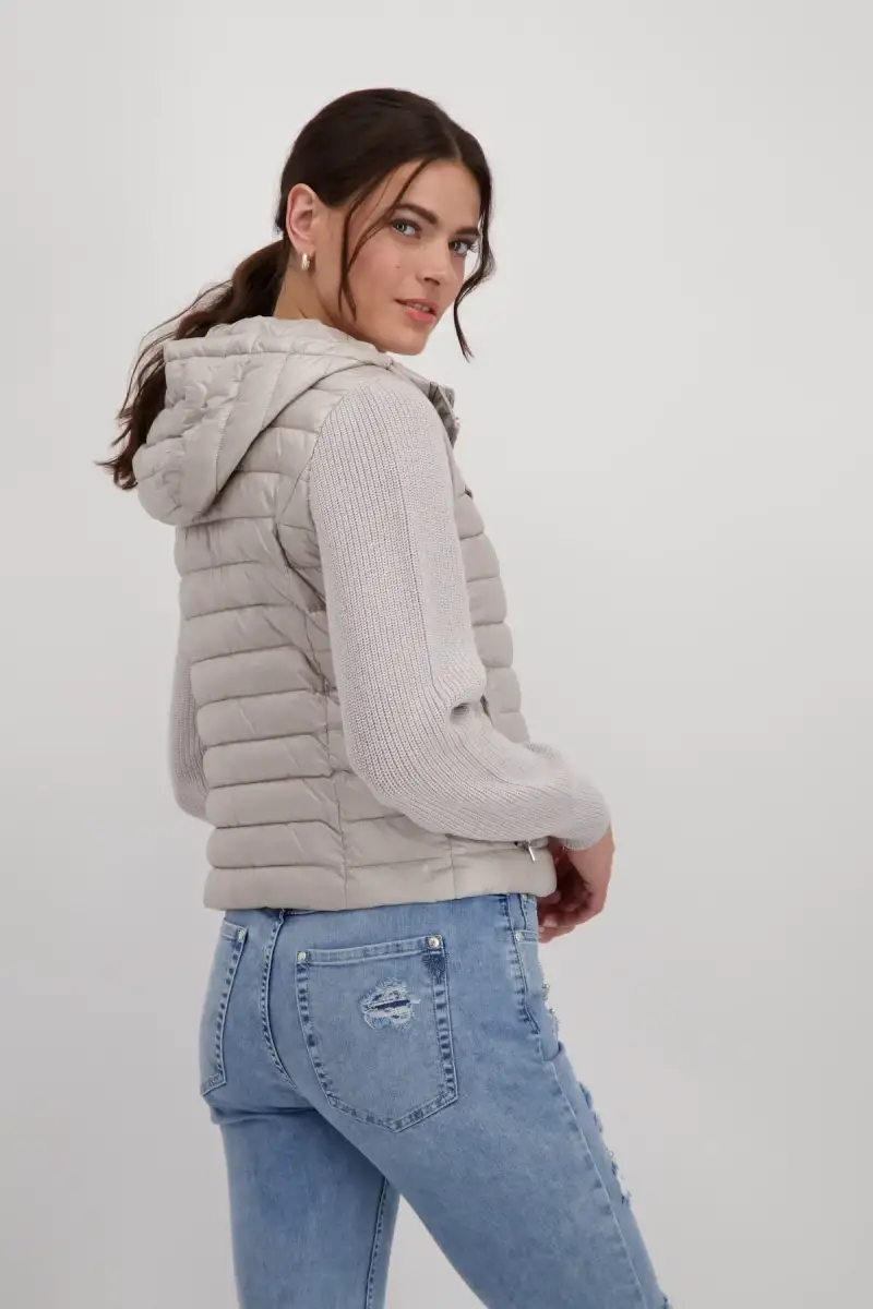 Monari Steppjacke mit Strickärmeln Top Angebot
