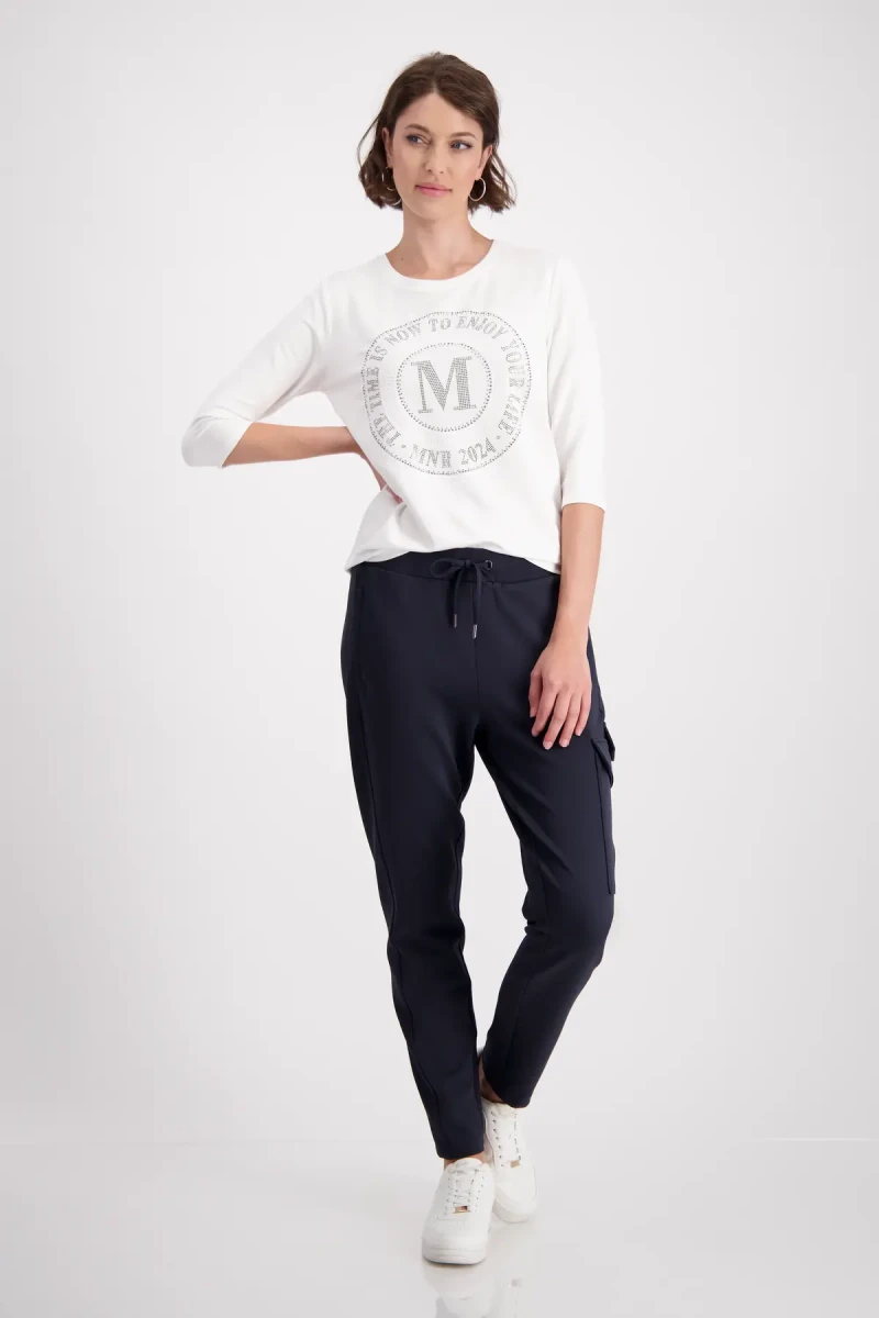 Monari Shirt mit Emblem Print Neueste Mode