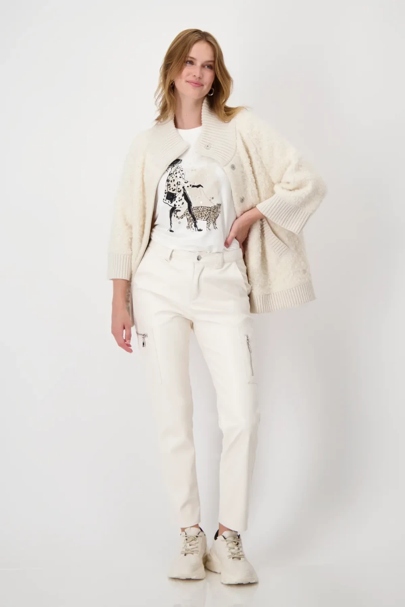 Monari Shirt mit Frauenprint und Strass Räumungsverkauf
