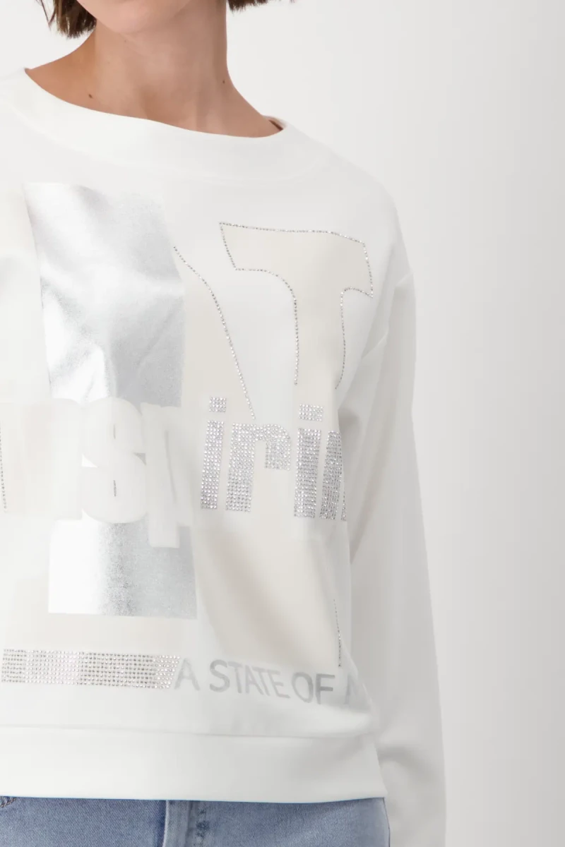 Monari Sweatshirt mit Schrift Begrenzte Freigabe
