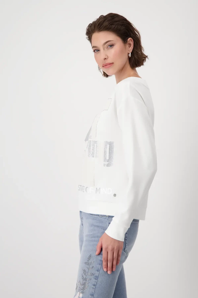 Monari Sweatshirt mit Schrift Begrenzte Freigabe