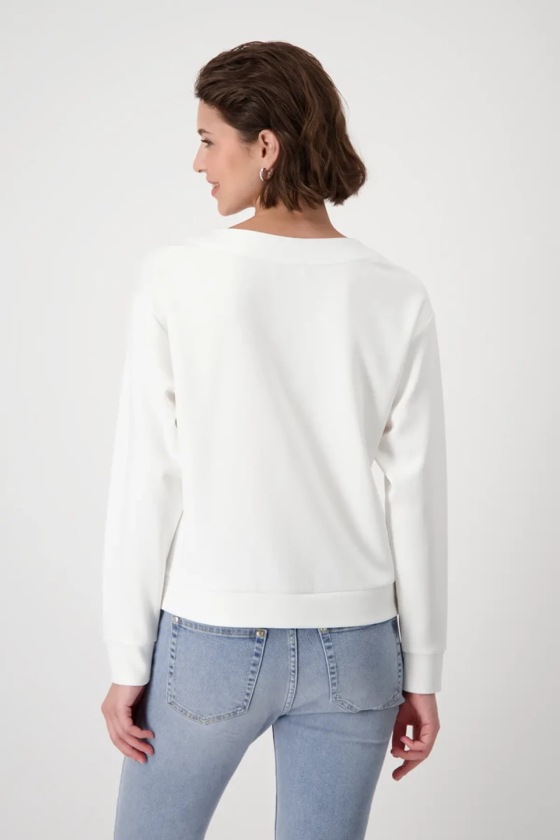 Monari Sweatshirt mit Schrift Begrenzte Freigabe