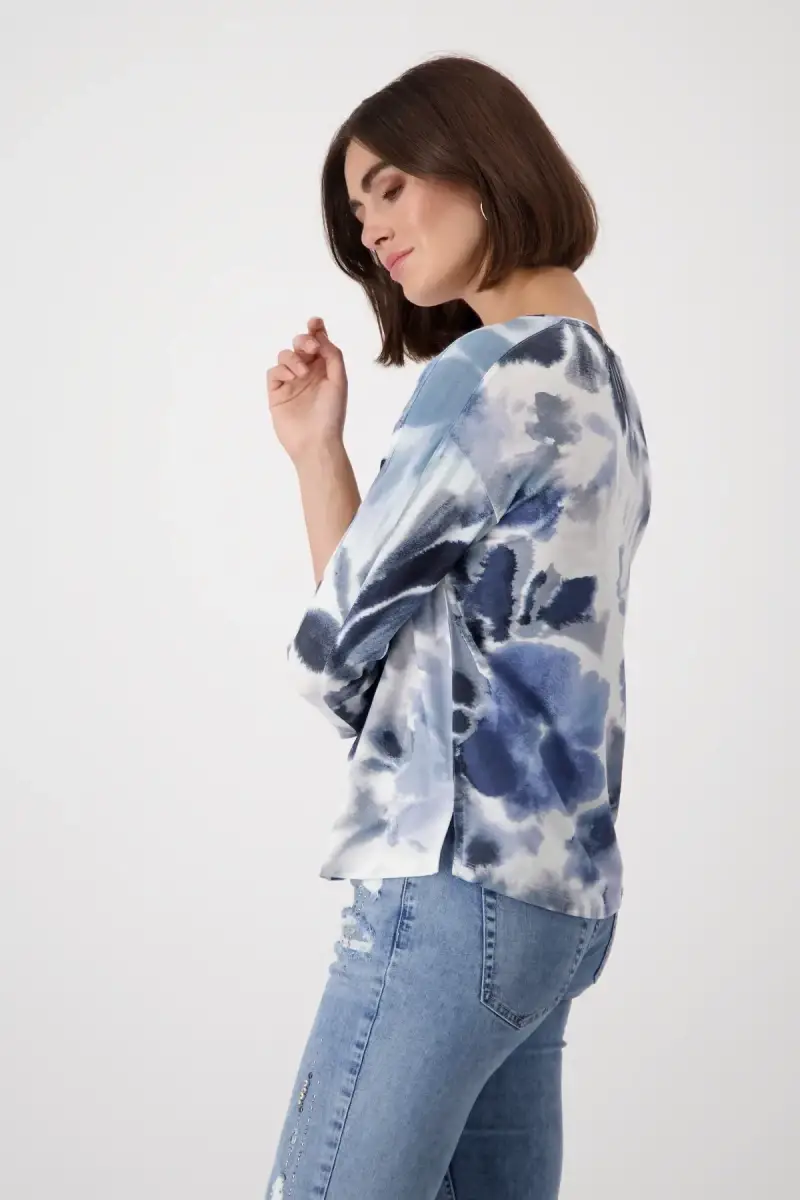Monari Shirt mit Blumenmuster Sonderangebot der Fabrik