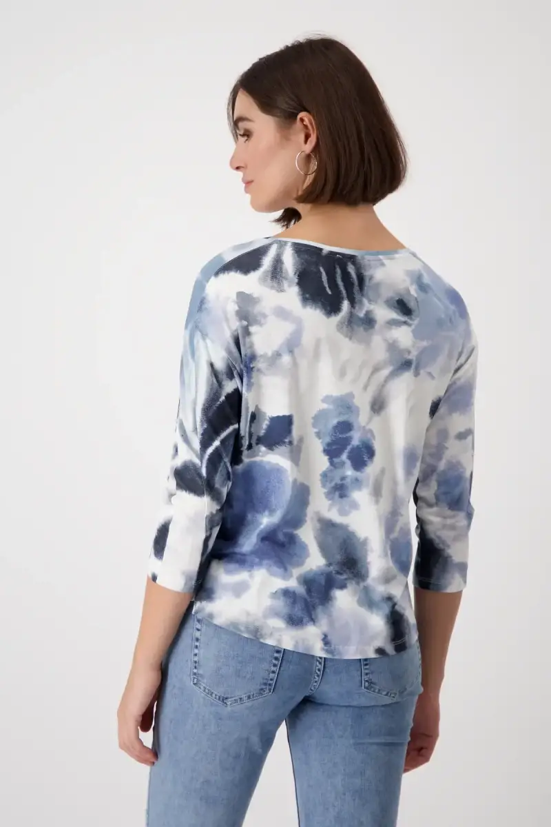 Monari Shirt mit Blumenmuster Sonderangebot der Fabrik