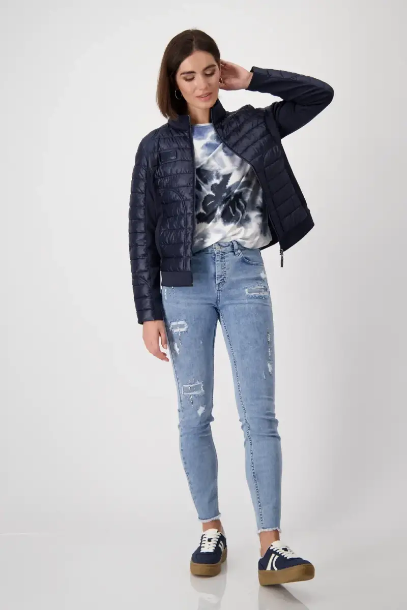 Monari Shirt mit Blumenmuster Sonderangebot der Fabrik