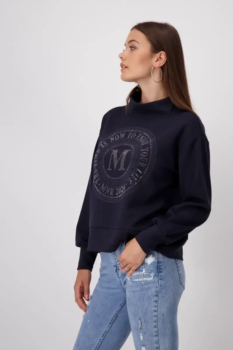 Monari Sweatshirt mit Emblem Print Bis zu 55% Rabatt