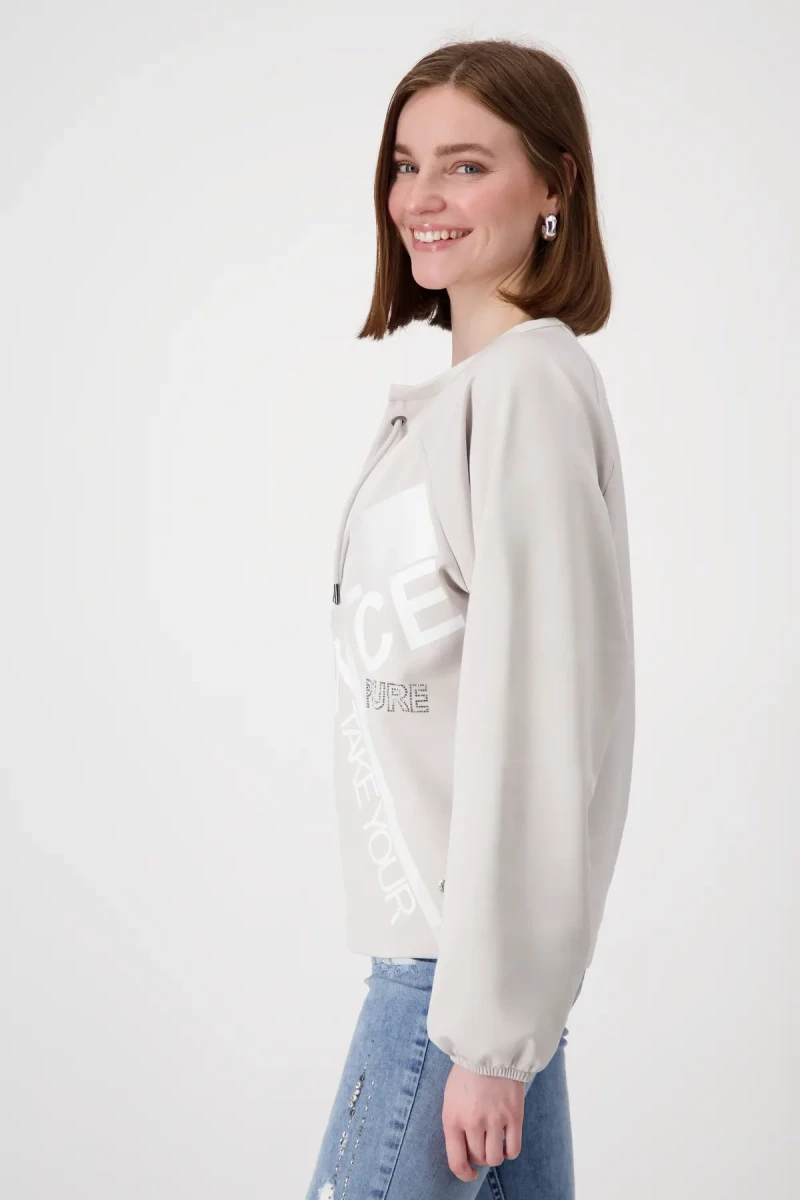 Monari Sweatshirt mit Schmuckschrift Super Rabatt