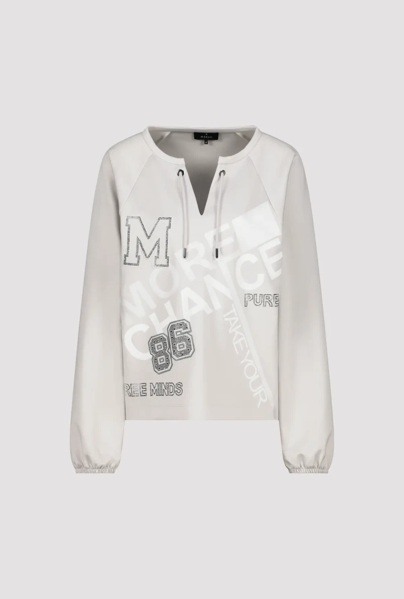 Monari Sweatshirt mit Schmuckschrift Super Rabatt