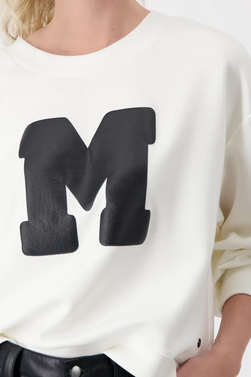 Monari Sweatshirt mit Buchstaben Print 50% Rabatt mit kostenlosem Versand