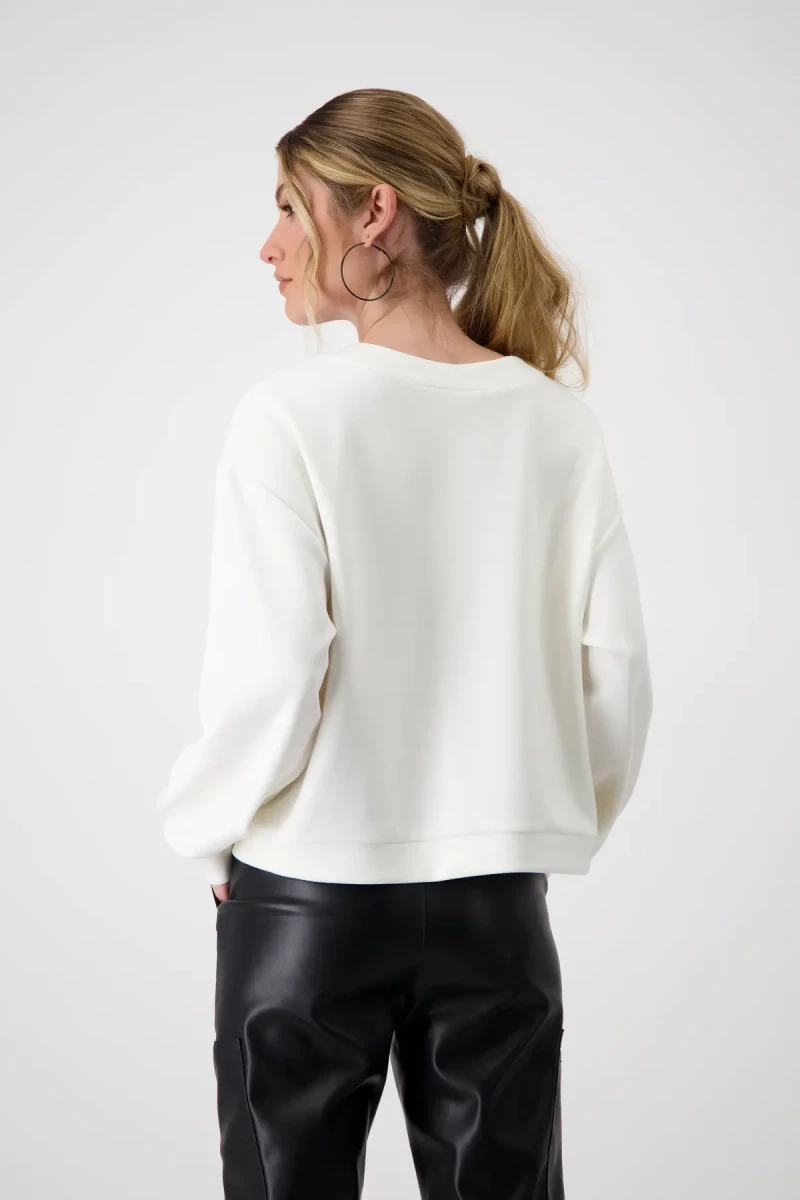 Monari Sweatshirt mit Buchstaben Print 50% Rabatt mit kostenlosem Versand