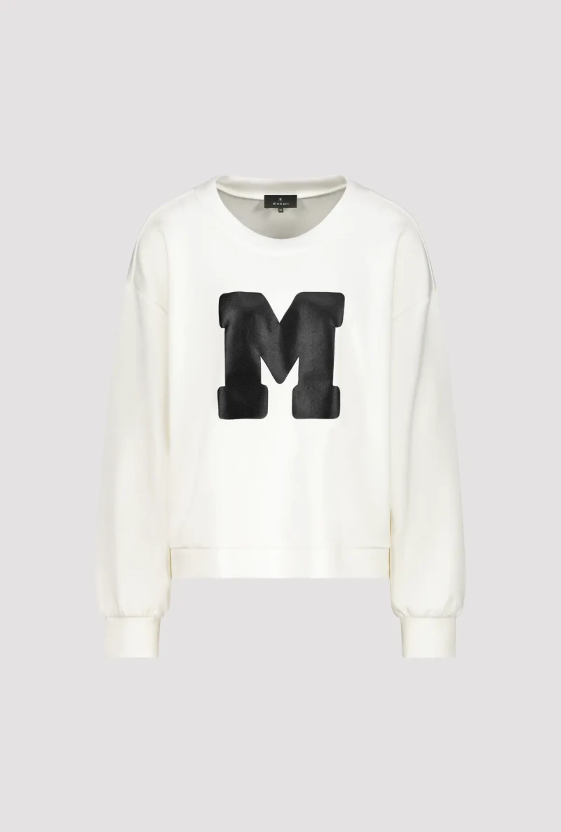 Monari Sweatshirt mit Buchstaben Print 50% Rabatt mit kostenlosem Versand