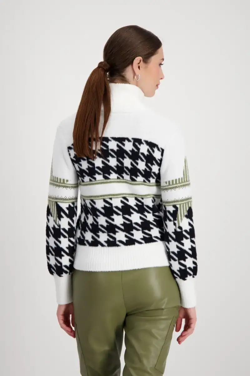 Monari Strickjacke mit Hahnentrittmuster Black Friday Preise