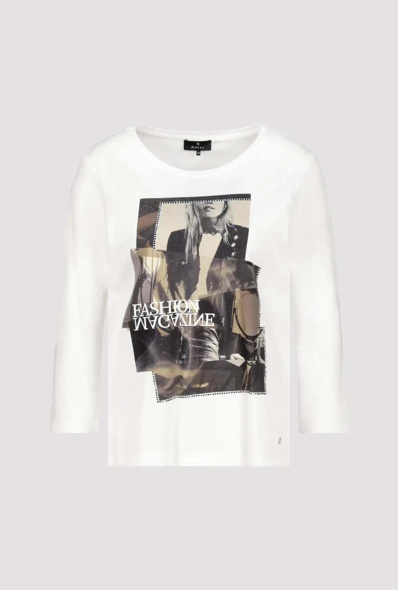 Monari Shirt mit Frauen Print Kostenloser Versand