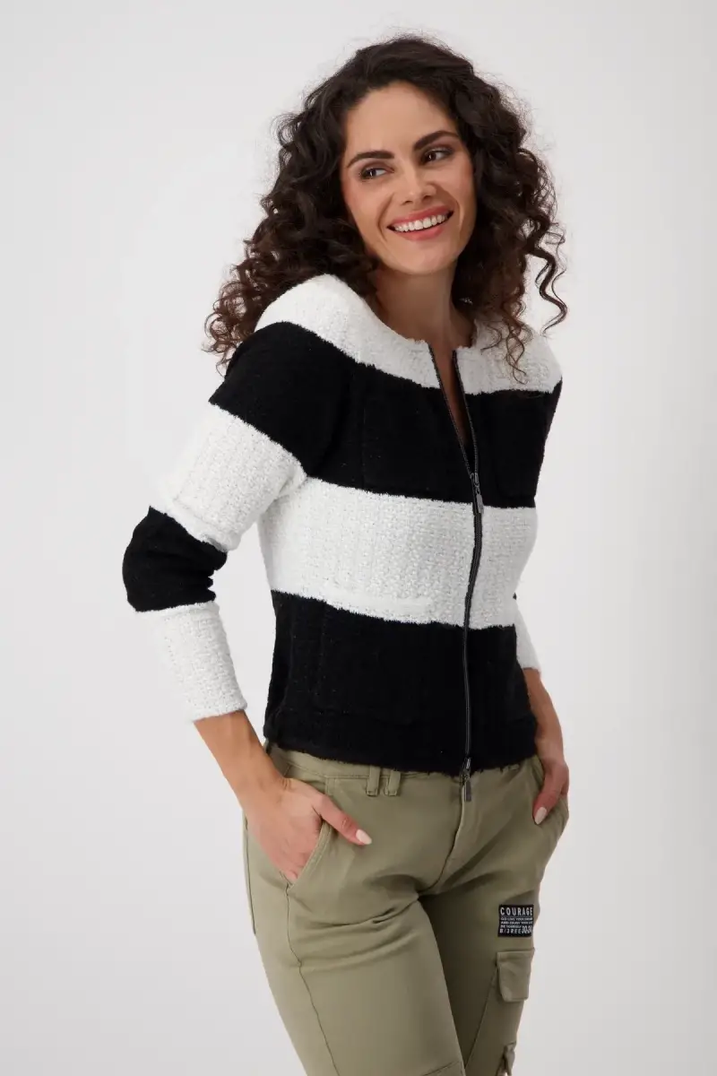 Monari Strickjacke mit Fransen Fabrik Onlineshop