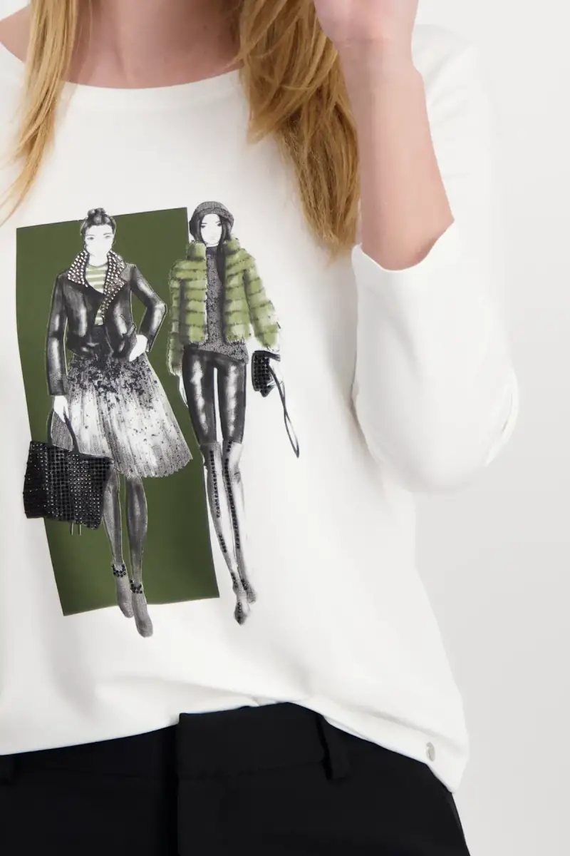 Monari Shirt mit Frauen Print Rabatt