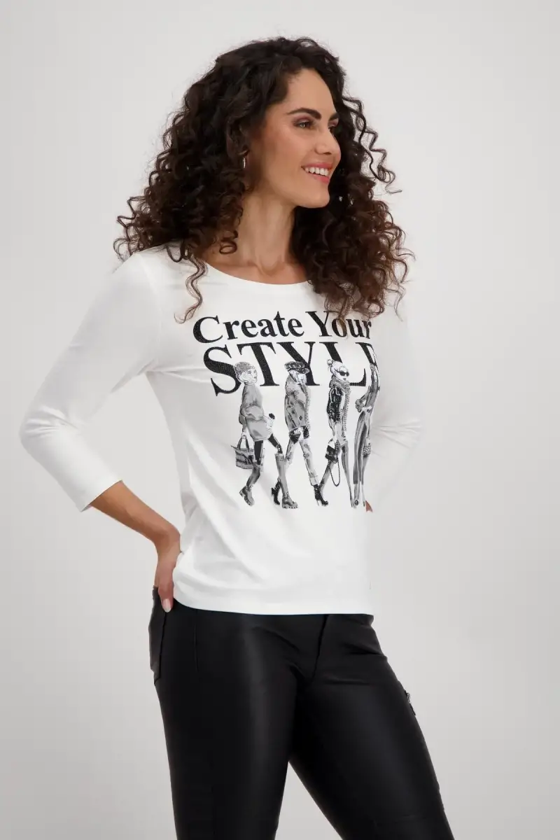 Monari Shirt mit Frauen Zeichnung Begrenztes Angebot