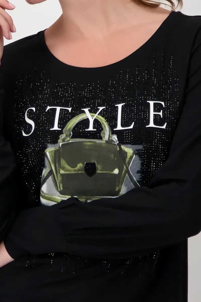 Monari Shirt mit Taschen Print Black Friday