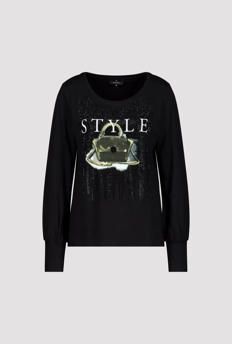 Monari Shirt mit Taschen Print Black Friday
