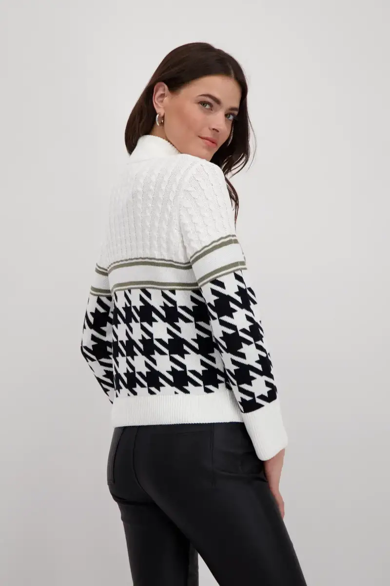 Monari Pullover mit Hahnentrittmuster Osterangebot