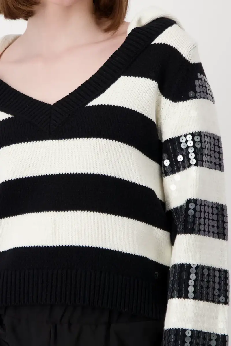 Monari Strickpullover mit Streifen Valentinstagsangebot
